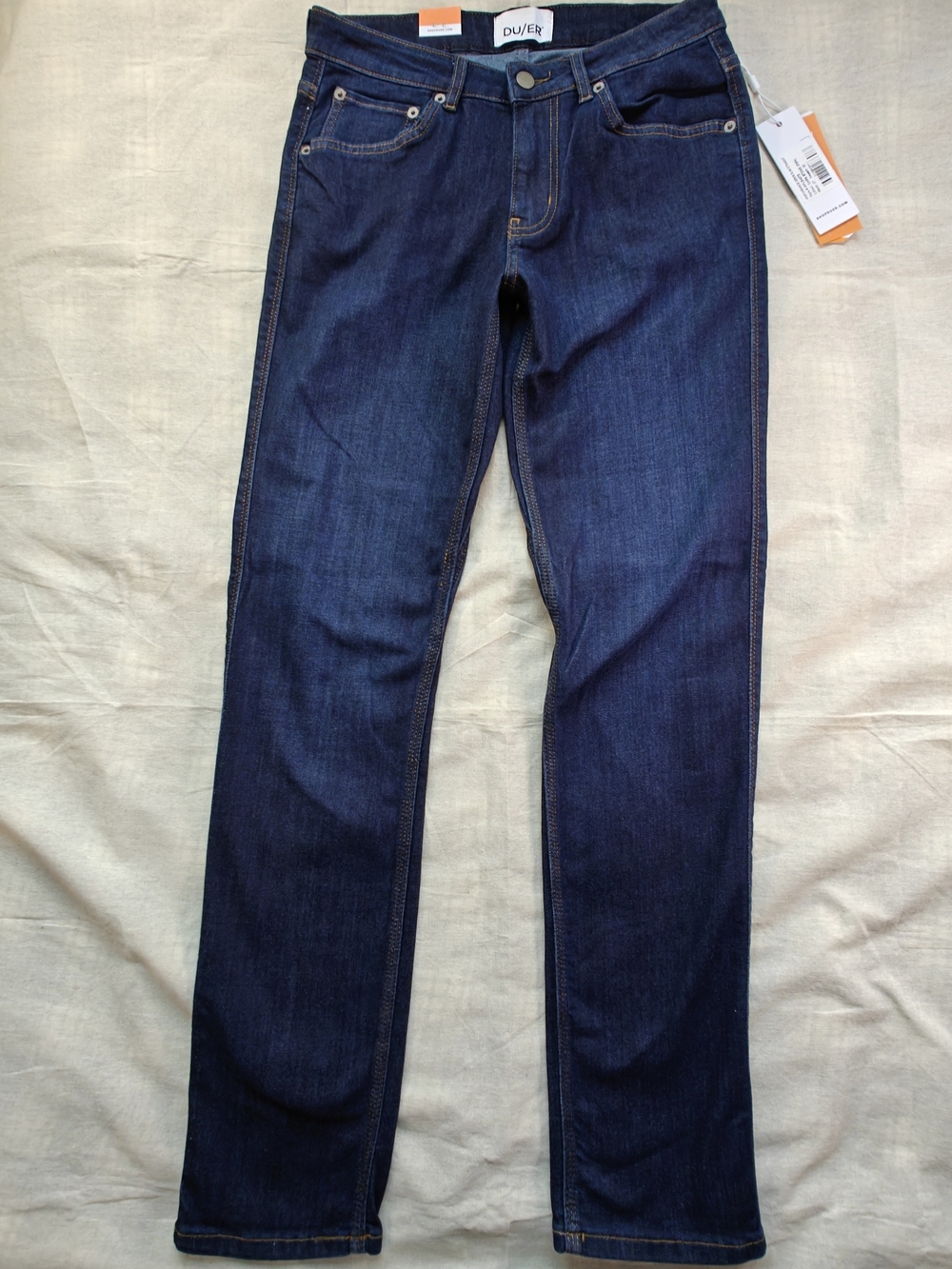 NWT DUER Women’s Straight Performance Denim Jeans Blue Size 27x32
